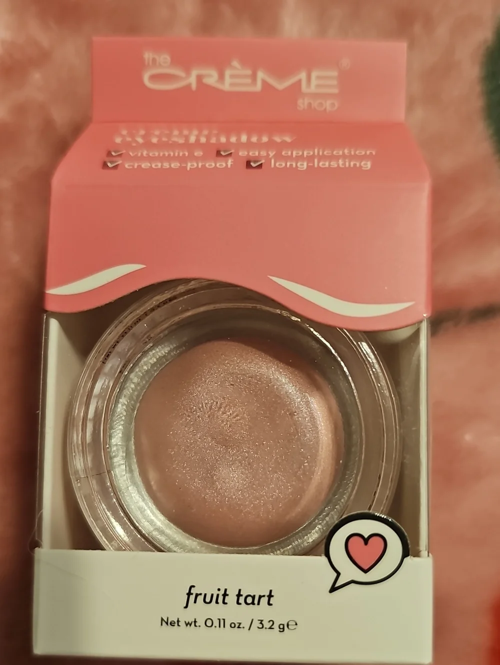 The Crème Shop Fruit Tart Cream Eyeshadow — Shimmery Pink Beige
